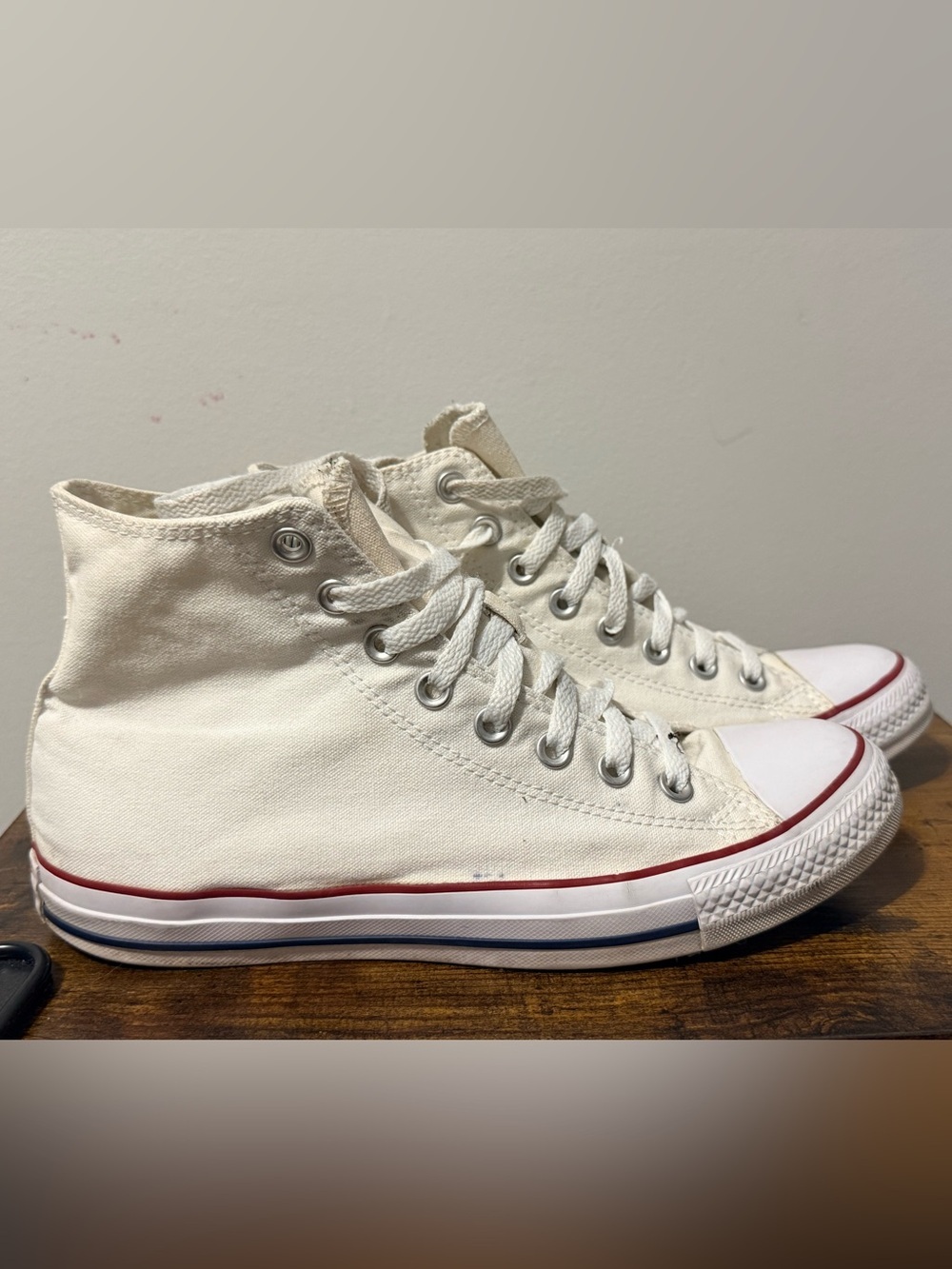 Converse Chuck Taylor All Star Hi W7650 White Shoes Sneakers Size 7